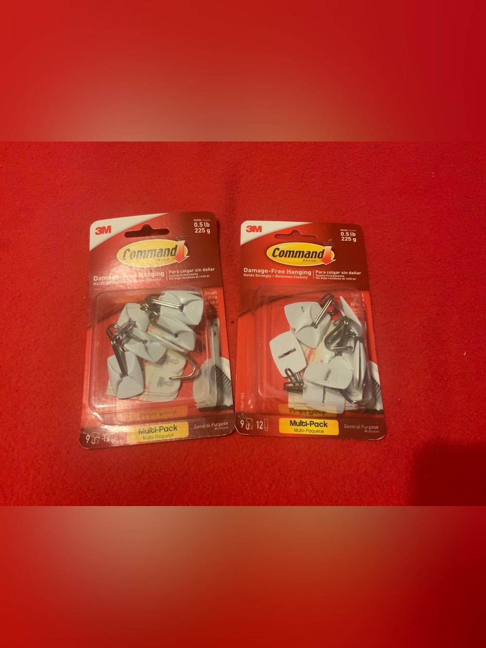 Commando White Multi-Pack Damage-Free Hanging Hooks (Pack of 2)